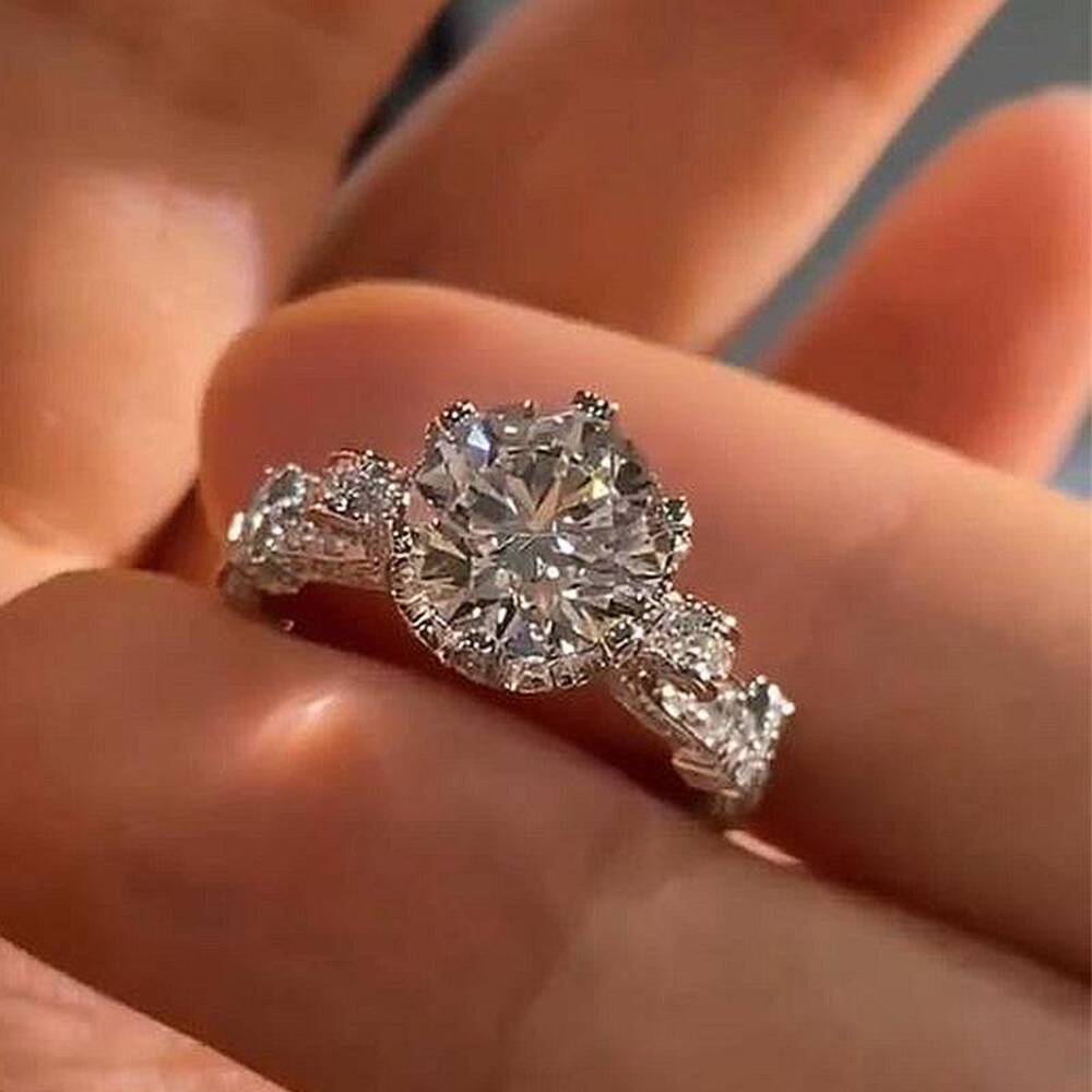 Moissanite engagement ring